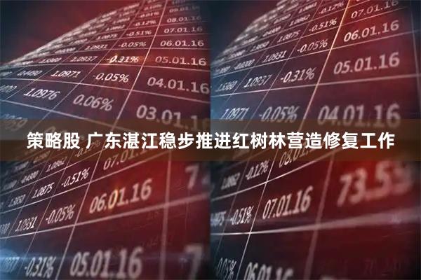 策略股 广东湛江稳步推进红树林营造修复工作