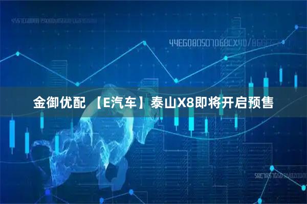 金御优配 【E汽车】泰山X8即将开启预售